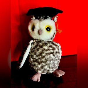 Ty Beanie Babies Smart the Owl, Class of 2001, with Swing Tag